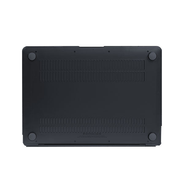 RS-682Black With Apple Cut Out Logo - Macbook Case - Macbook Air Pro 13" 13.6" inch  + Free Keyboard Cover